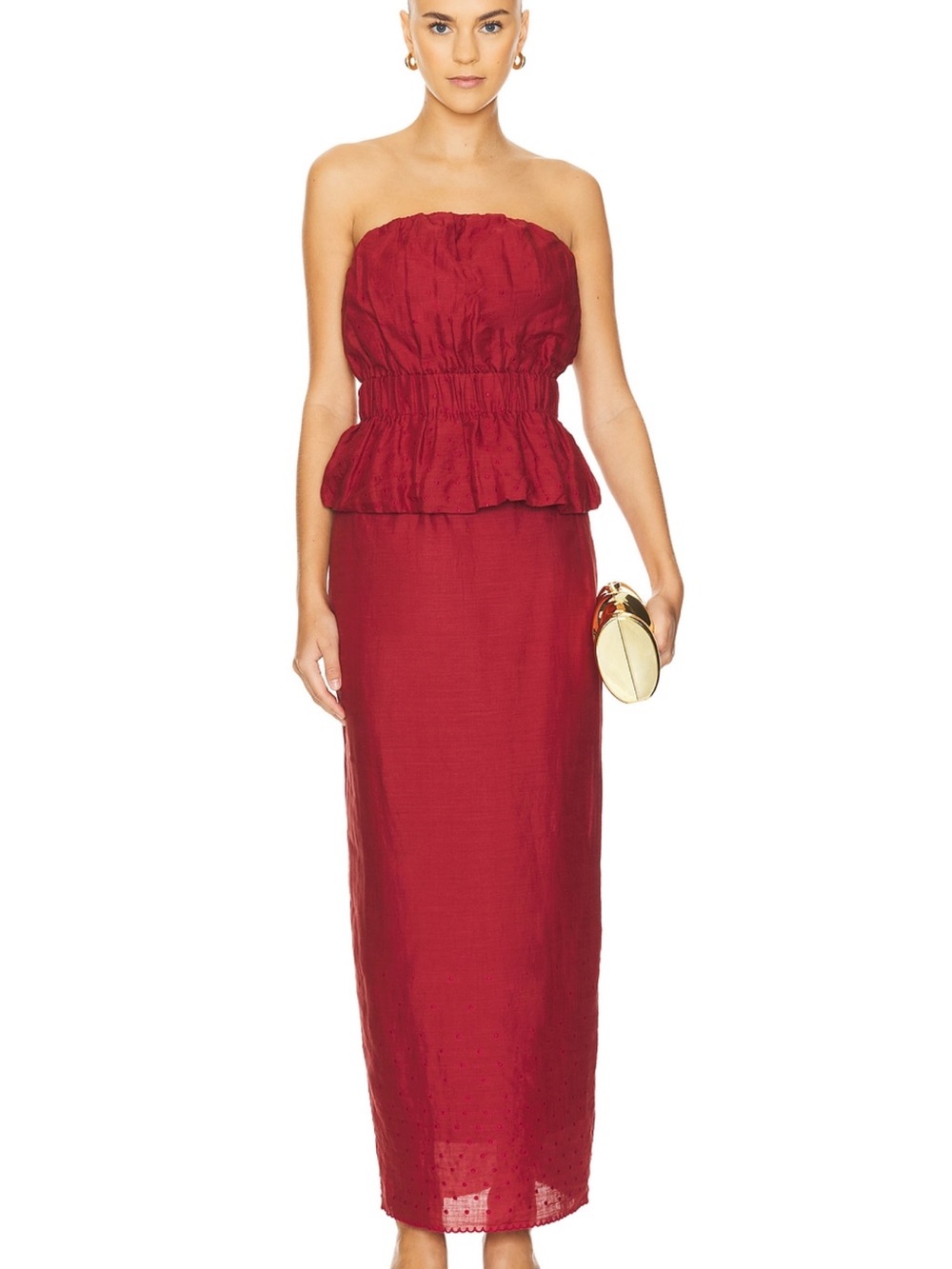 Posse Aurelia Midi Skirt in Merlot